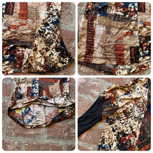 Gary Graham Small Batch Abstract Print Long Sleeve Silk Top - Picture 5 of 12